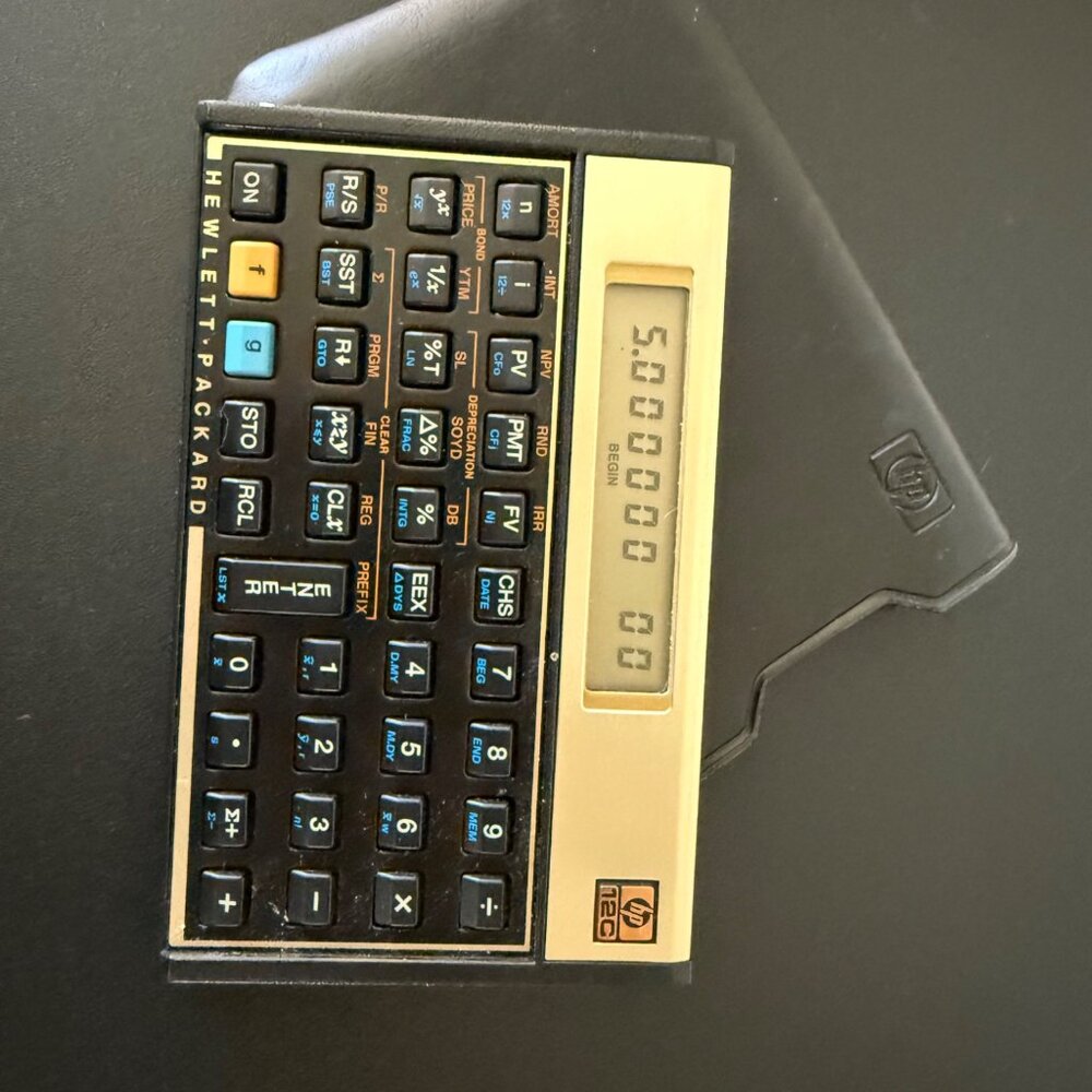 HP 12C Financial Calculator - Black/ Gold - Picture 2 of 6